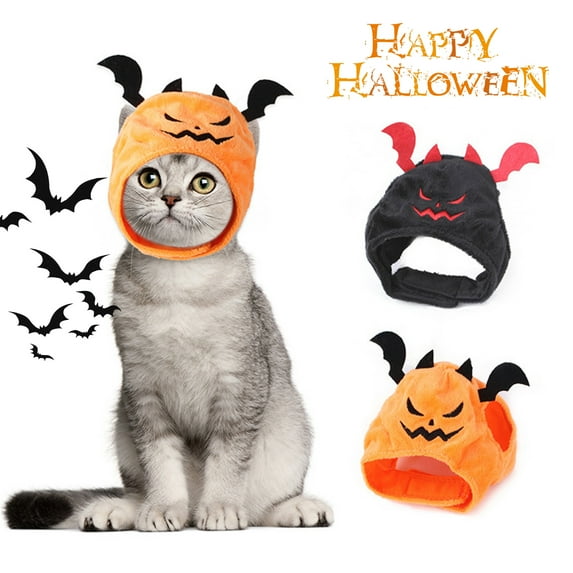 Pet Headgear Super Soft Windproof Halloween Style Enhance Atmosphere Cat Plush Cap Pet Cosplay Headwear Pet Supplies