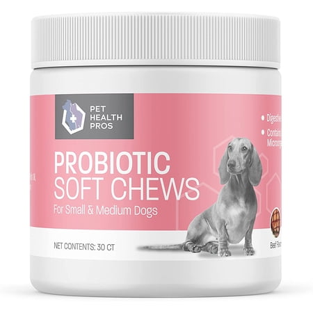 Pet Health Pros Dog Probiotic Chews for Dogs - Support Healthy Digestion Dog Probiotics and Digestive Enzymes for Gut Health for Dogs - for Traveling, Kenneling and Training - Large/Giant Dog