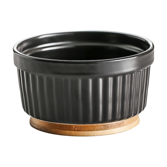Pet Heated Water Bowl Heated Dog Bowl Cat Waterer Ceramic Heated Dish Black
