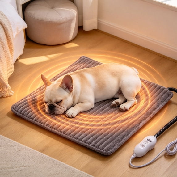 Pet Heating Pad 17.72 x 17.72 Inch Flannel Thermostatic Electric ...