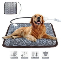Pet Heating Pad, 20W Electric Heated Blanket, Biteproof Cord & 3 Temperature Settings, Waterproof Warm Bed for Dogs Cats, Indoor Use for Pet Bed (17.7x17.7 in)