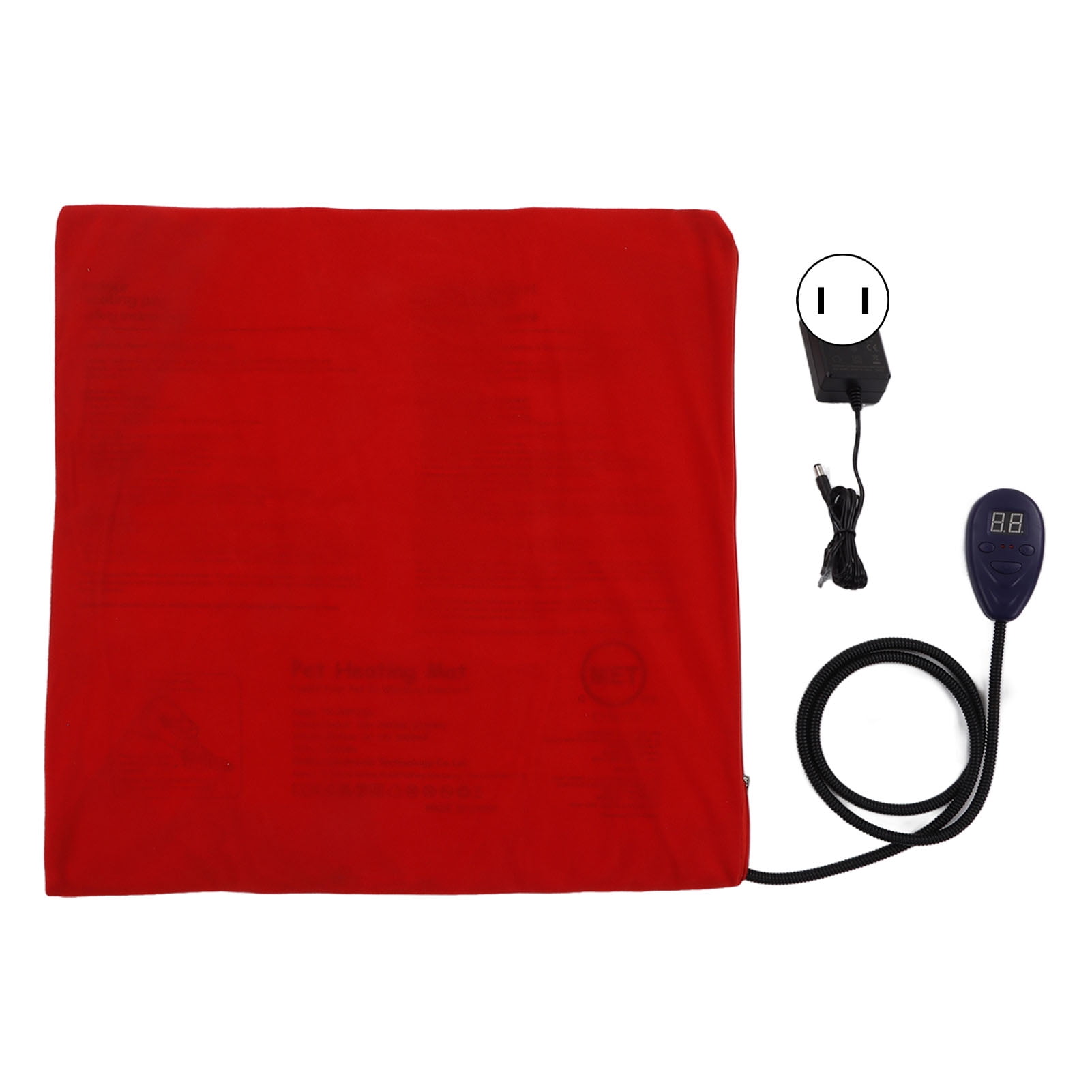 Pet Heating Pad, 7 Temperature Settings Waterproof AntiBite Dogs Cats Electric Heated Pad with