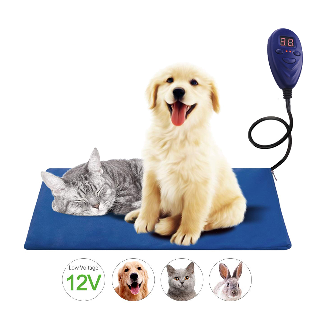 Pet Heating Pad Electric Warmer Thermal Heated Mat for Dogs and Cats