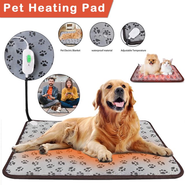 Hinzonek Pet Heating Pad, House Warmer Heater, Electric Warming Mat for