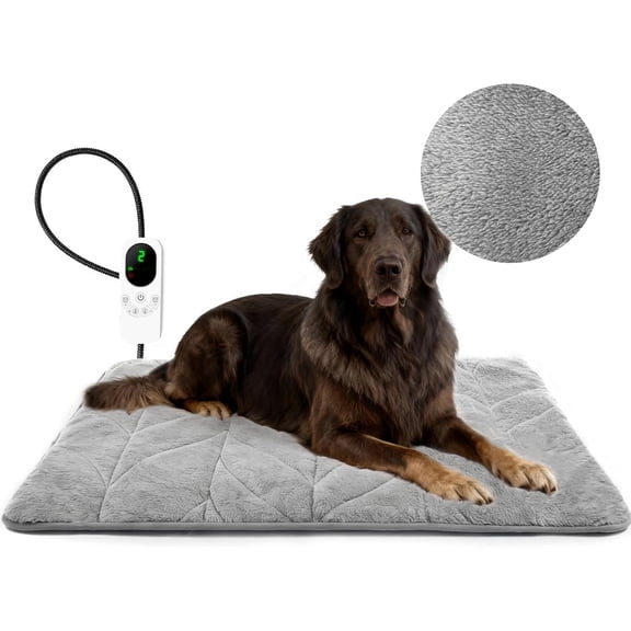 Pet Heating Pad Heated Dog Bed 9 Adjustable Temperature Cat Warming Mat with Timer Auto Power Off Heated Pet Bed 47 Inch for Large Dogs and Muti Pets