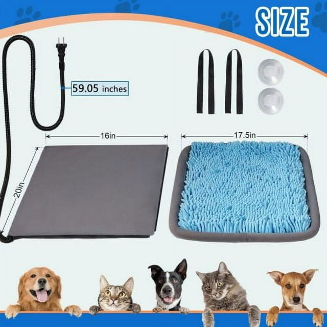 Pet Heating Pad for Cats, Indoor Outdoor Waterproof Electric Heated Pad