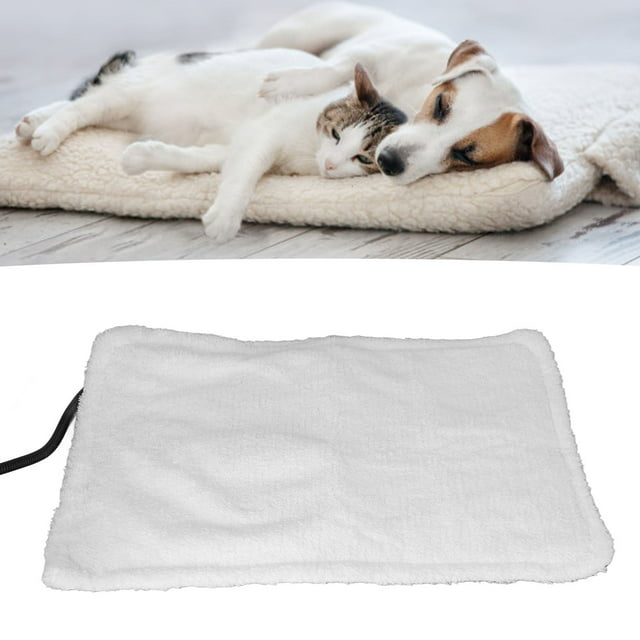Pet Heating Pad for Small Dogs and Cats, Heated Bed with Soft Cover