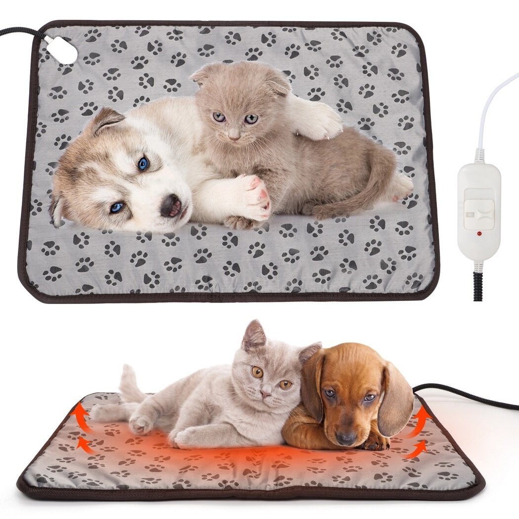 Waterproof Heated Pet Bed Mat Adjustable Temp Control for Dogs Cats Easy Clean Walmart