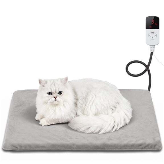 Pet Heating Pad,20x16 Inch Cat Heating Pad Indoor with Timer,Electric Heating Mat for Cat Dog with 9 Level Temperature