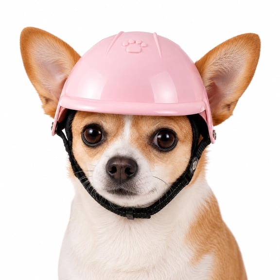 Pet Helmet for Dogs Cats, ABS Small Pet Motorcycle Hat with Ear Holes and Adjustable Chin Strap, Lightweight Pet Headwear for Riding Photos Outdoor Costumes.