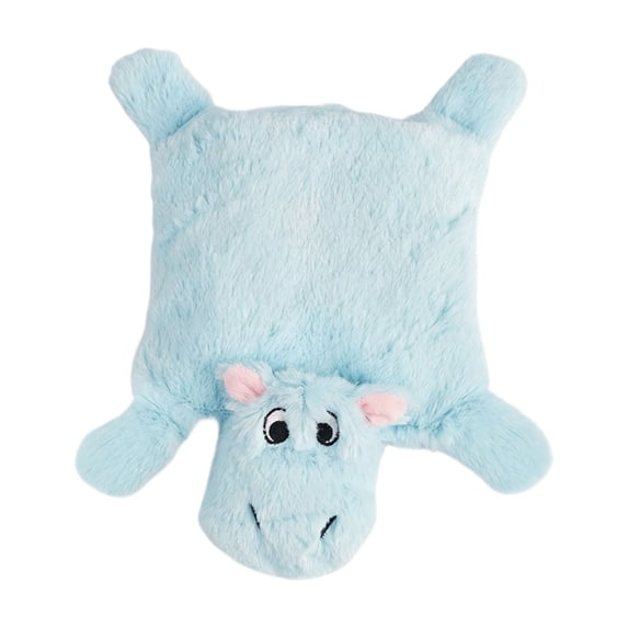Pet Hippo, Interactive Squeaky Dog Toy No Stuffing Chew Toy for Small Medium Dogs Pet Toy Boredom Buster, Blue