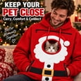 thumbnail image 1 of Pet Holder Hoodie,Christmas Oversized Hooded Sweatshirt with Front Carry Pocket for Small Cats and Dogs, Cozy Casual Long Sleeve Top, 1 of 6