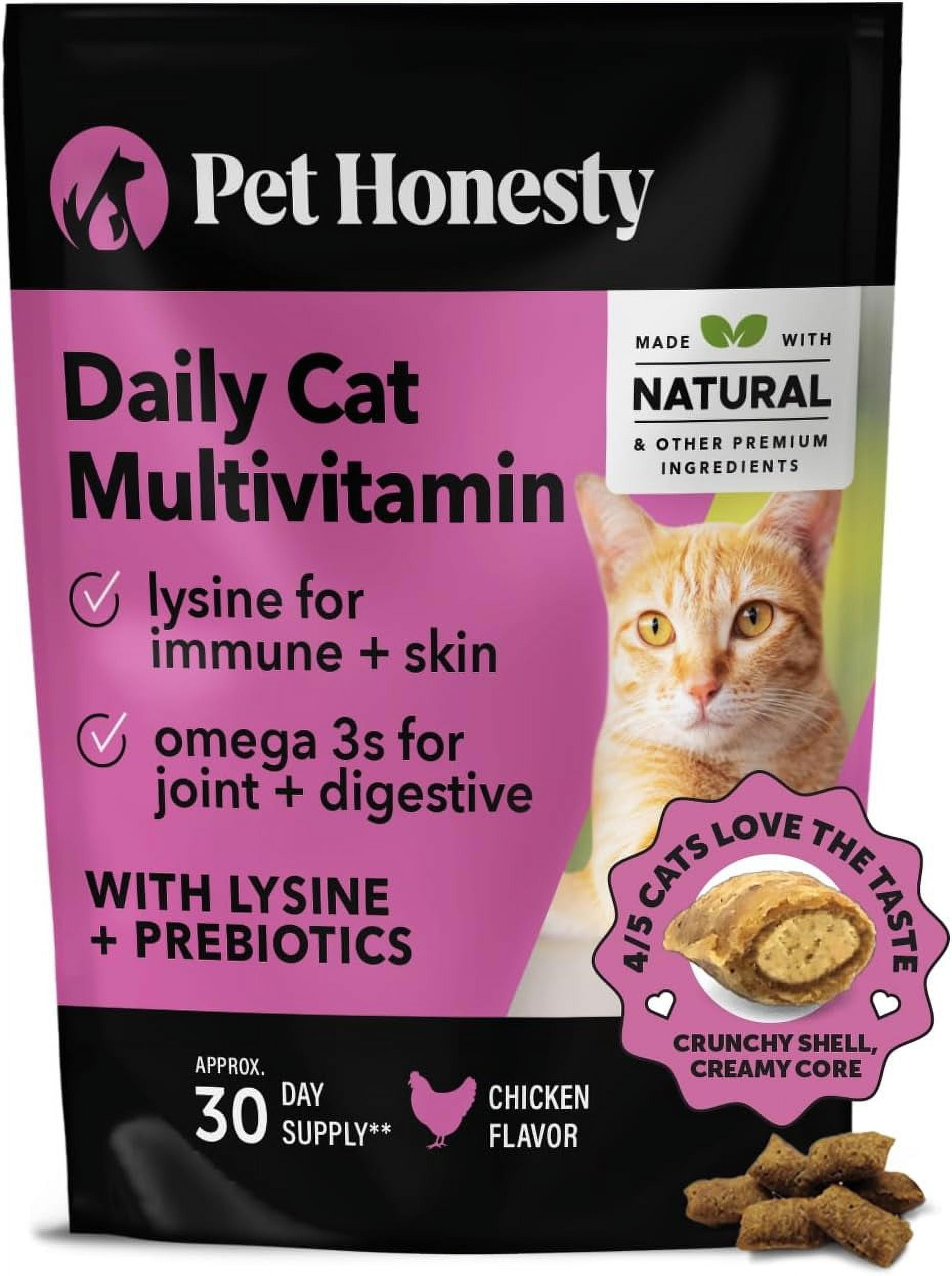 Pet Honesty Cat Multivitamin Chews Cat Treats for Health + Immune Cat
