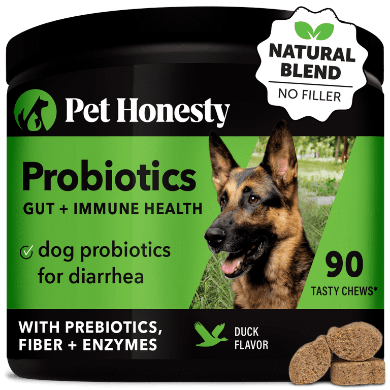 Pet Honesty Dog Probiotics Gut Immune Health Duck Flavor 90 Count Soft Chews