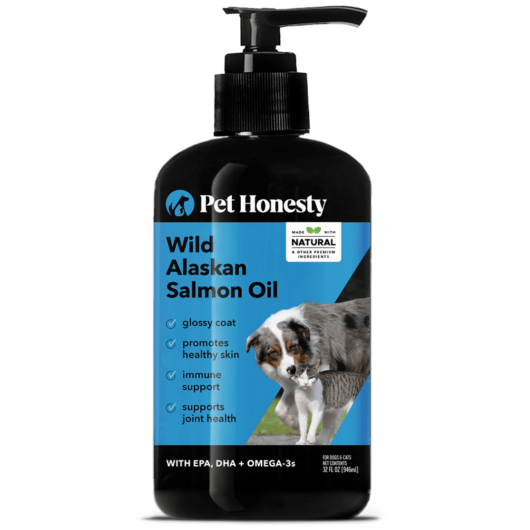 Wild Alaskan Salmon Oil For Dogs & Cats. 100% Pure Omega-Rich Fish Oil –  Finest For Pets