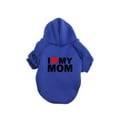 thumbnail image 1 of Pet Hoodie with I Love My Mom Letter Print Soft Fleece Warm Pullover Puppy Sweatshirt for Small and Medium Dogs Cats Chihuahua Pug Clothing, 1 of 4