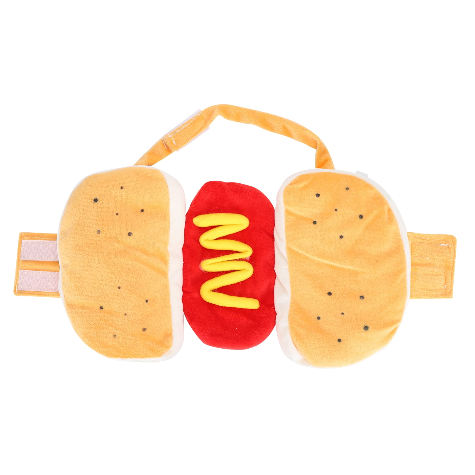 Pet Hot Dog Costume Hamburger Design,Cotton Yellow Pet Hot Dog Dress