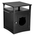 thumbnail image 1 of Pet Hup Hup PH1001-Black Nightstand Cat Pet House Cat Litter Box, Black, 1 of 1