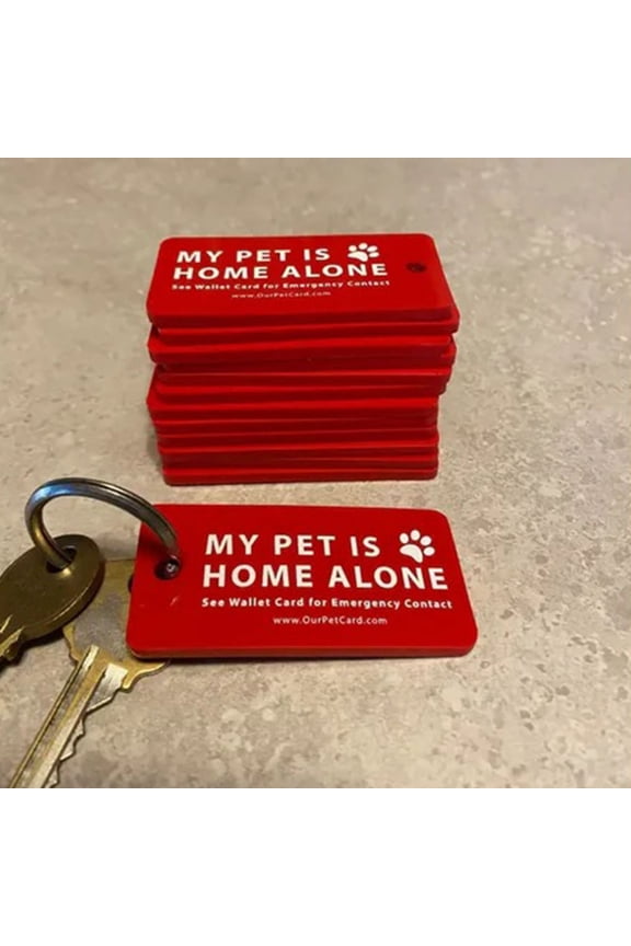 Pet ID Tag, Yannianjz Pet ID Tag, Keychain with Information Card for Dogs Cats, Emergency Contact Details, Durable Metal, for Collar Bag, Peace of Mind When Leaving Pet Home