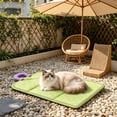 thumbnail image 1 of Pet Ice Pad Dog Mat, Waterproof Polyester Sleeping Pad, Non-Slip Breathable All Season Pet Bed Mat for Indoor Beds, Balconies and Living Spaces, Light Blue/Green, 1 of 5