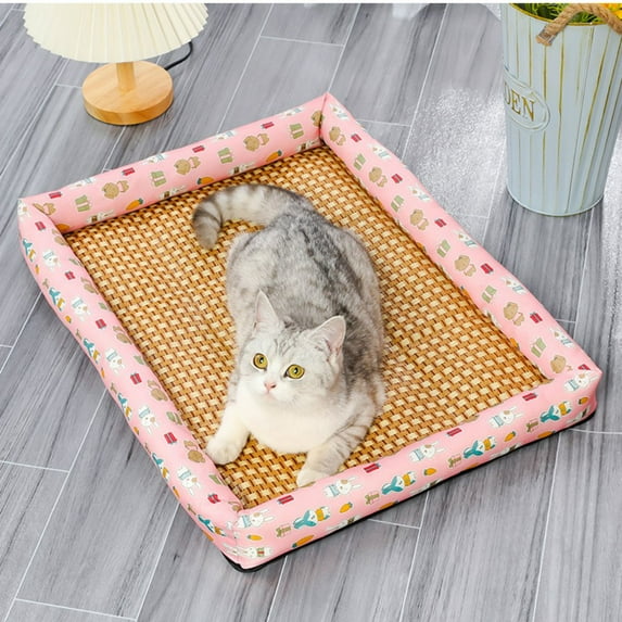 Pet Ice Pad Mat, Pet Cooling Mat for Dogs Cats,Washable Dog Cooling Mat Ice Silk Pet Self Cooling Pad Blanket for Kennel/Sofa/Bed/Floor/Car Seats, 90*70cm Blue