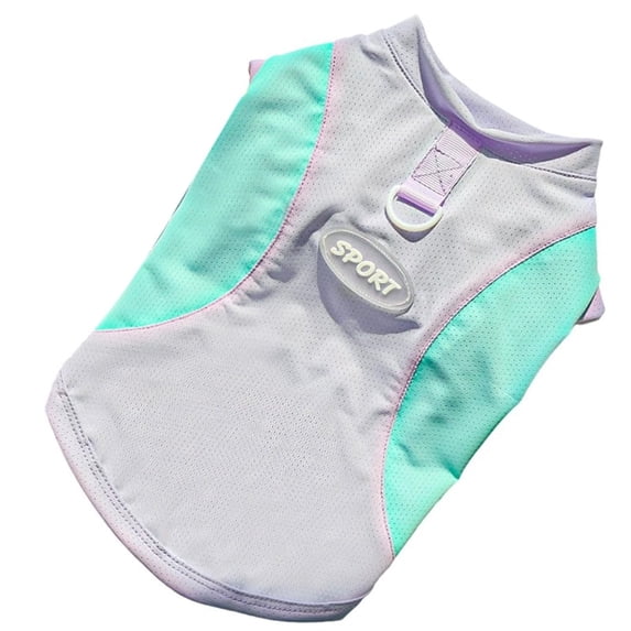 Pet Ice-Silk Shirt, Turquoise Dog Cat Clothes, Size M - Ice Silk Fabric for Breathability & Sun Protection, Suitable for Spring Summer - For Dogs, Cats, Daily Wear, Outdoor Walks