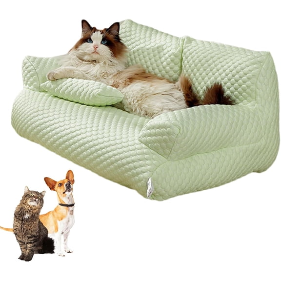 Pet Ice Silk Sofa, Breathable Washable Dog Sofa Bed, Cooling Bed for Small Dogs Cats, Summer Anti-Slip Cooling Pad for Cats and Dogs