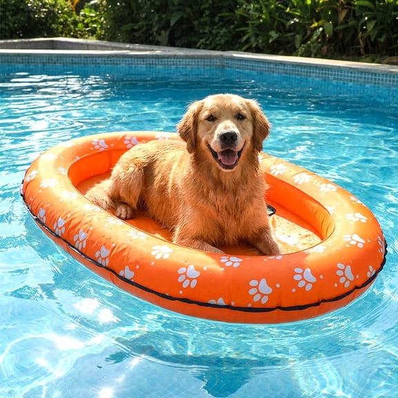 Pet Inflatable Dog Pool Float, 2026 New Dog Floats with Rope for Small Medium Dogs, Scratch-Proof Dogs Raft Floating Mat for Lake Summer Floatie Pool