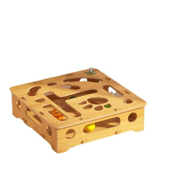 Pet Interactive Digging Puzzle Box, Construction Scene Scratch Pad Toy, Mental Stimulation Activity Game, Boredom Relief Exercise Toy, Indoor Pet Training Play Set With Random Color Balls