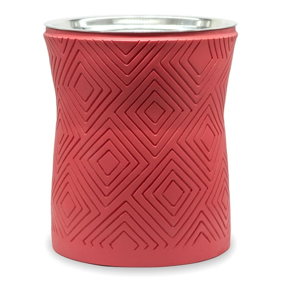 Pet Junkie Santa Fe Elevated Large Polyresin Dog Food & Water Bowl with Stainless Steel Dish for Dogs, Coral Pink