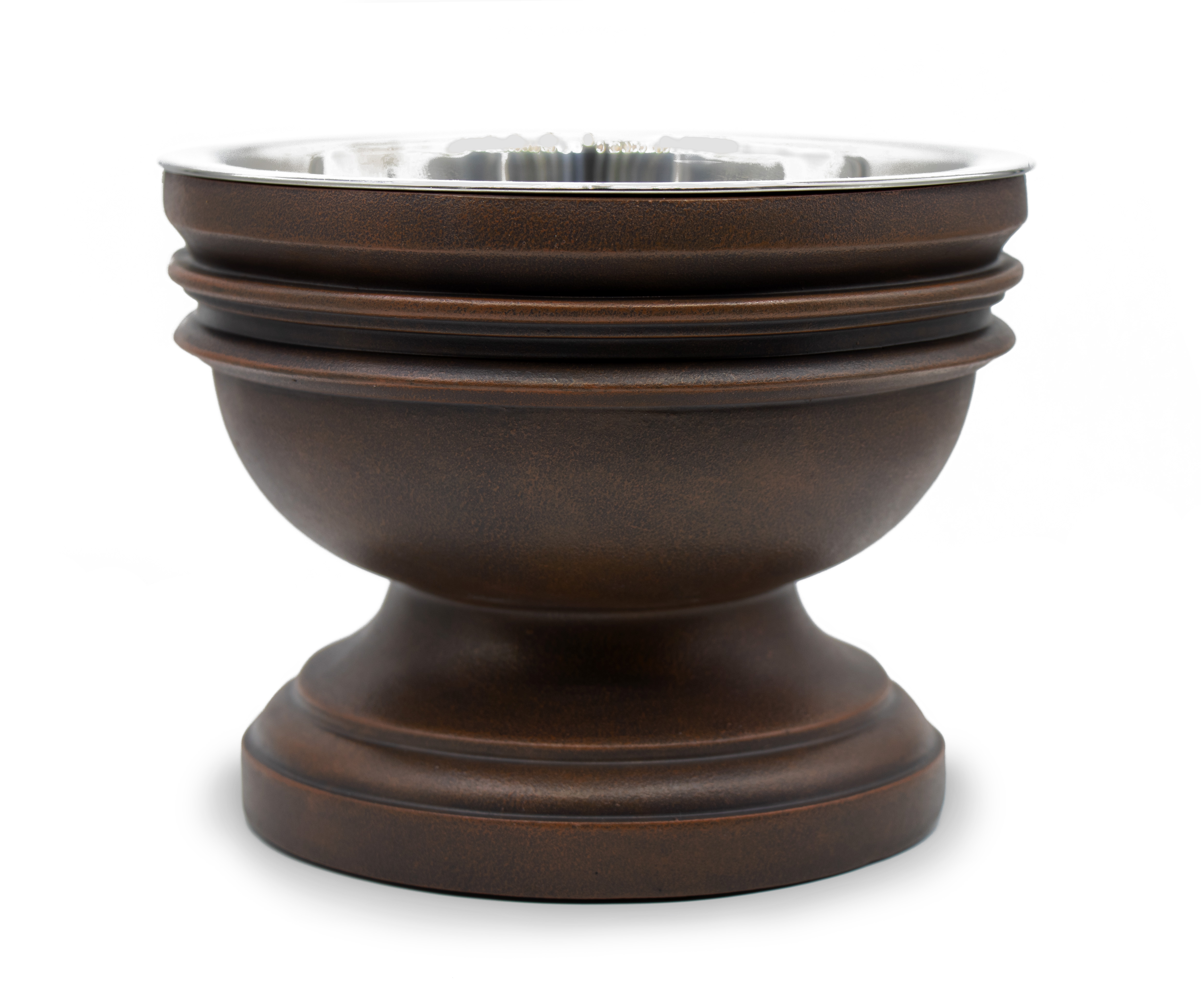 Pet Junkie Summit Single Elevated Dog Bowl - Brown Raised Feeder