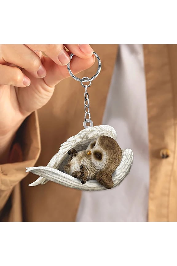 Pet Key Chain Sloth Creative Key Chain Cute Angel Key Chain Personality Gift Pet Couple Gift Boy Girl 9 cm