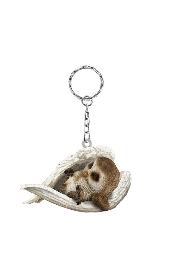 Pet Key Chain Sloth Key Chain Cute Key Chain Personality for Couples Boy Girl Accessory for Car Key Phone Bag, 9 cm, White
