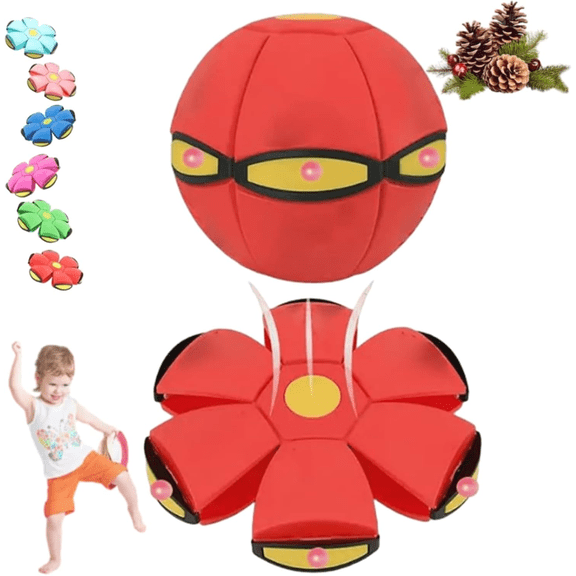 Pet & Kids Magic Flying Saucer Ball – 6 Lights Dual Form Switchable Disc, Ideal for Parent-Kid & Pet Interactive Outdoor/Camping Games