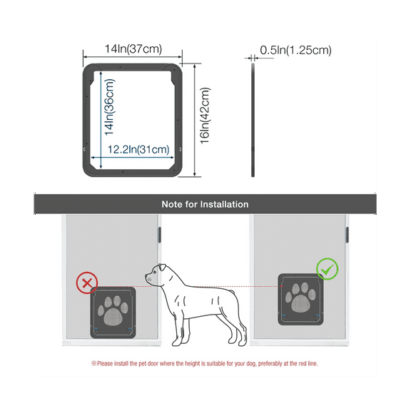 Pet Kitty Dog Door Flap Gate Opener Controlled Entry Electronic Screen Window Protector Wall Mosquito Net(Small)