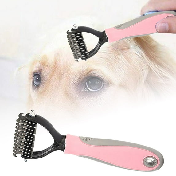 Pet Knot Comb - Double-Sided Stainless Steel Teeth, Detangles Mats, Massages Skin, Easy Clean, Reduces Shedding for Cats & Dogs