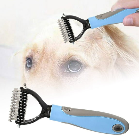 Pet Knot Comb - Double-Sided Stainless Steel Teeth, Detangles Mats, Massages Skin, Easy Clean, Reduces Shedding for Cats & Dogs