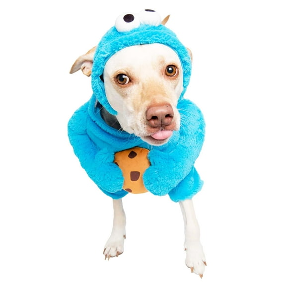 Pet Krewe Unleash The Parade X-Large Cookie Monster Dog Costume Sesame Street Pet Costumes - Perfect for Halloween, Christmas Holiday, Parties, Photoshoots, Gifts for Dog lovers