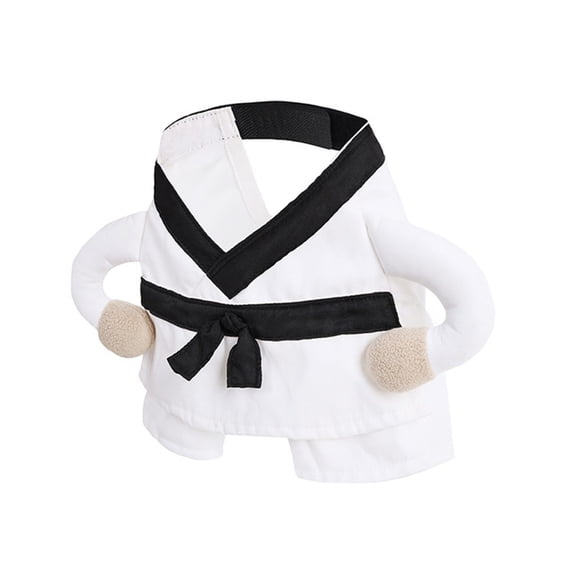Pet Kungfu Apparel Comfortable Dog Martial Arts Costume With 2 Leg Easy Wear Design For Active Breeds Dressingup