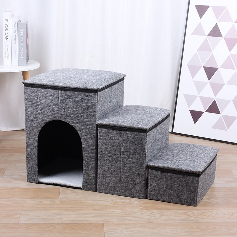 Pet Ladder Cat and Dog Steps Teddy Thickened Sponge Ladder Foldable Cat