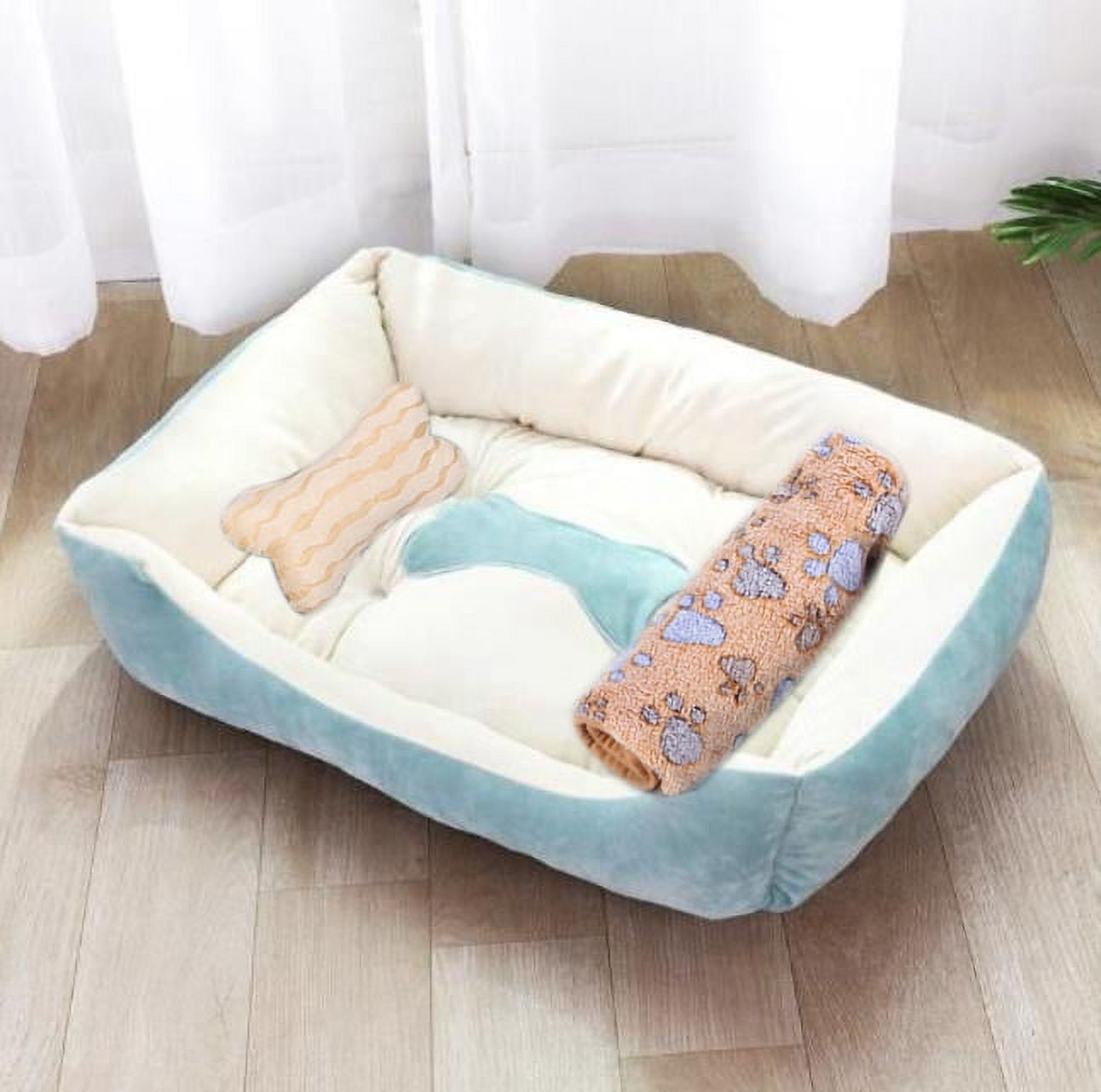Pet Large Dog Bed Warm House Candycolored Square Nest Pet Kennel For