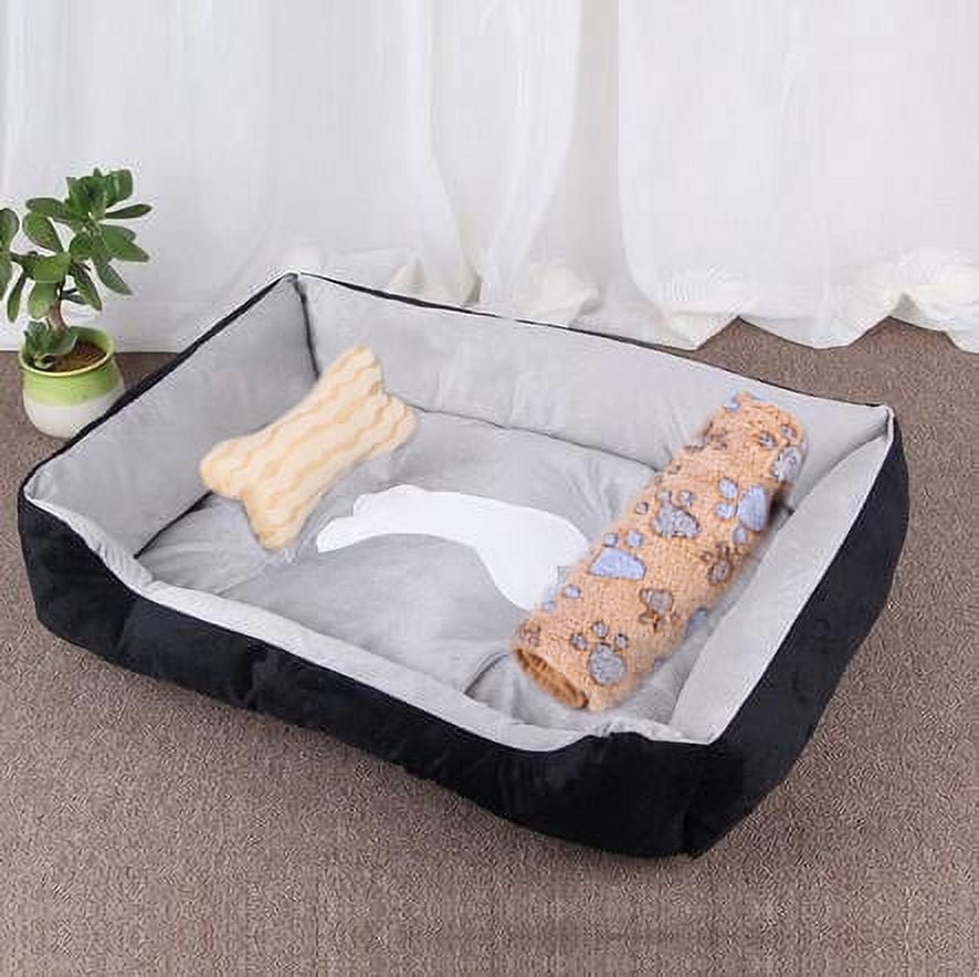 Pet Large Dog Bed Warm House Candycolored Square Nest Pet Kennel For