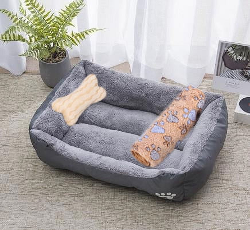 Pet Large Dog Bed Warm House Candycolored Square Nest Pet Kennel For
