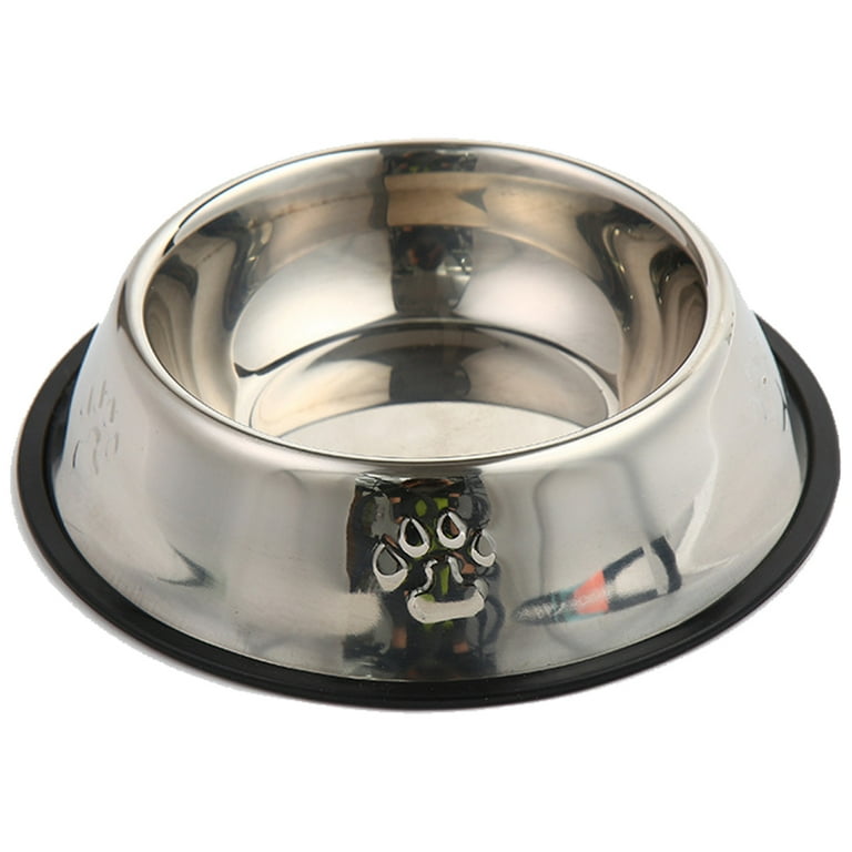 Pet Large Dog Bowls Deep Non Slip Stainless Steel Anti Slip Metal Durable Bowls Feeding Food and Water Bowl 18cm