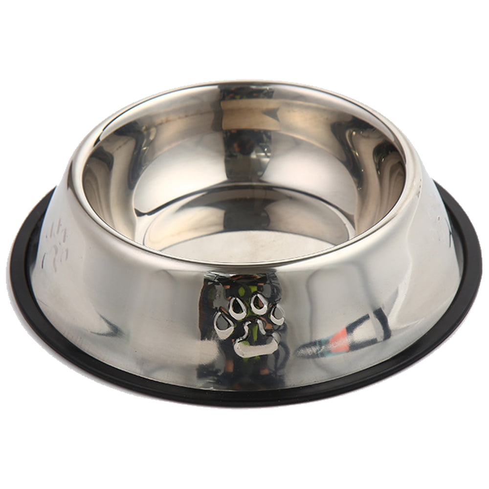 Pet Large Dog Bowls Deep Non Slip Stainless Steel Anti Slip Metal