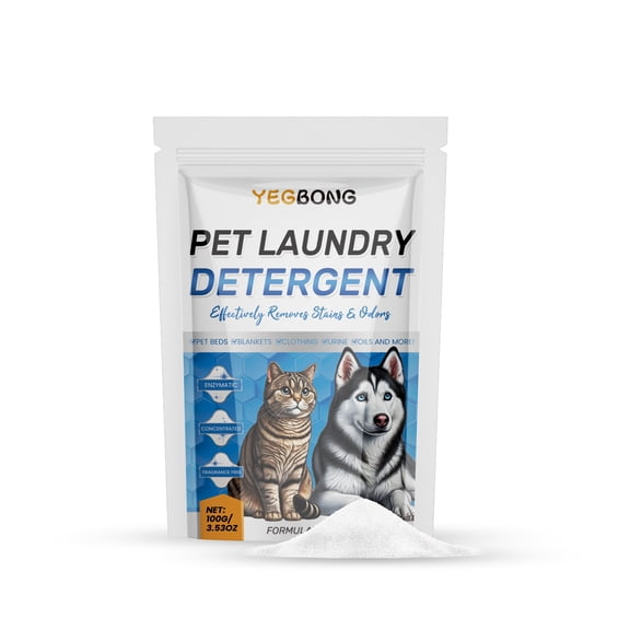 Pet Laundry Detergent Powder for Odor Removal Deep Stain Cleaner Eliminates Pet Smells on Clothes and Bedding