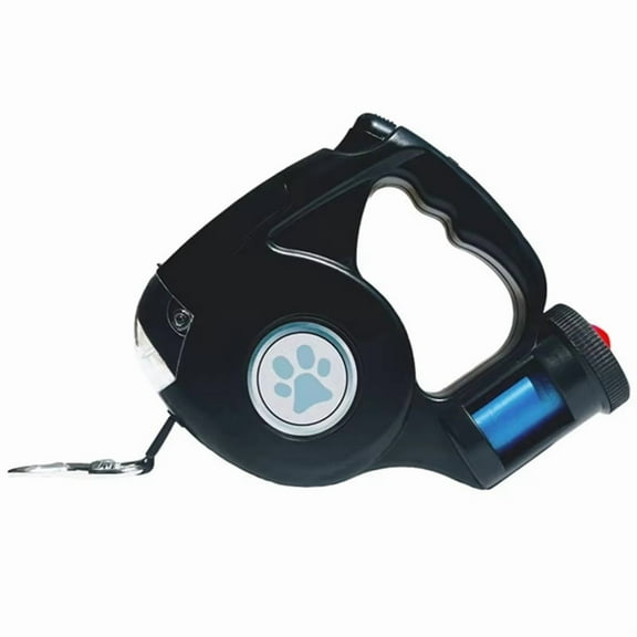 Pet Leash 4.5M Multifunctional LED Flashlight Extendable Retractable Dog Lead Animal Outdoor Walking Supplies Black,1 x Dog Leash,Black