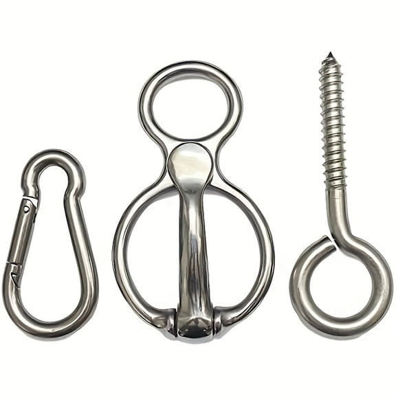 Pet Leash Snap Hooks with Alloy MultiPurpose Ring Smooth Slide NonSlip Fastener Structure for Collar Harness Assembly 3 Pack
