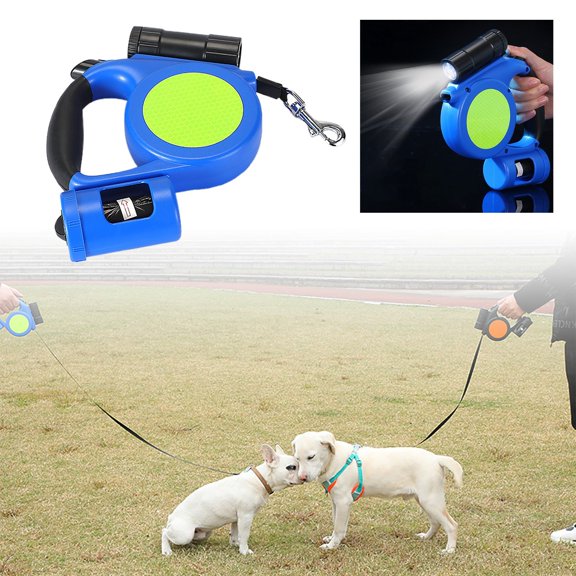 Pet Leashes With Flashlight Feature For Small Dogs And Cats For Indoor And Outdoor Use Training Rope Dog Leash Dog Leash with Two Handles Dog Leash Handle Leashes for Puppies Training Leashes for