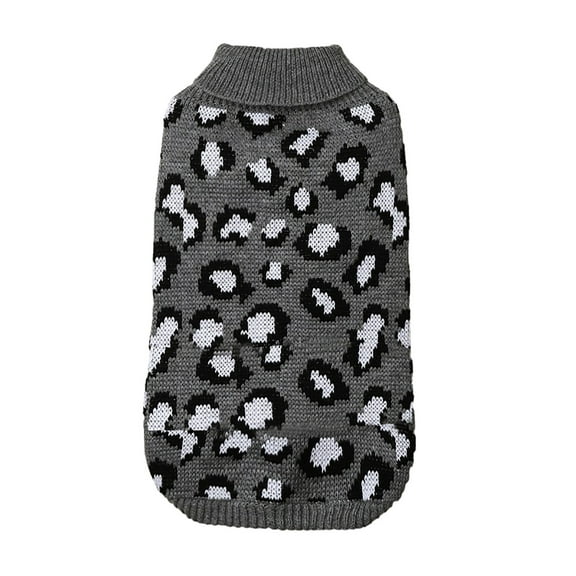 Pet Leopard Sweater Clothes Warm Soft Knitted Clothes Small Dog Autumn Winter Pet Clothe Outwear